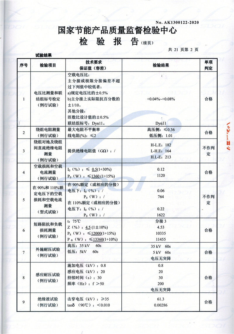 高低压试验报告-S11-1250安庆安庆安庆油浸式变压器-2.jpg